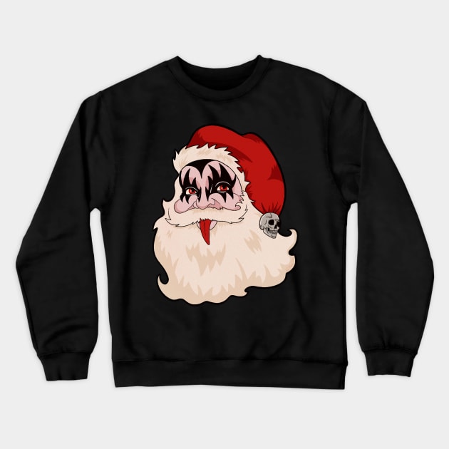 I Saw Mommy With Kiss Santa Claus Crewneck Sweatshirt by LeMae Macabre